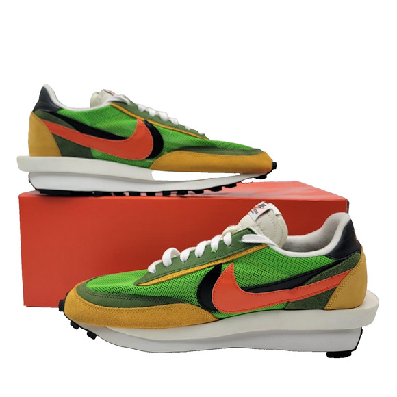 Nike LDWaffle Sacai Shoes Mens Size 11 Green Yellow Orange BV0073-300 Runner OG main image 7